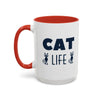 CAT Life Ceramic Coffee Mug Mugs 15oz Red gifts for animal lovers supporting animal rescues