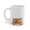 Peeking Exotic Shorthair White Ceramic Cat Coffee Mug 11 oz Mugs gifts for animal lovers supporting animal rescues