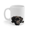 Peeking Labrador Retriever Puppy White Ceramic Dog Mug 11 oz Mugs gifts for animal lovers supporting animal rescues