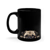 Peeking Pug Puppy Black Ceramic Dog Mug 11 oz Mugs gifts for animal lovers supporting animal rescues