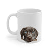 Peeking Weimaraner Puppy White Ceramic Dog Mug 11 oz Mugs gifts for animal lovers supporting animal rescues