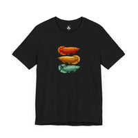 Printify T-Shirts Black / XS Arowana Trio Tropical Unisex Tee