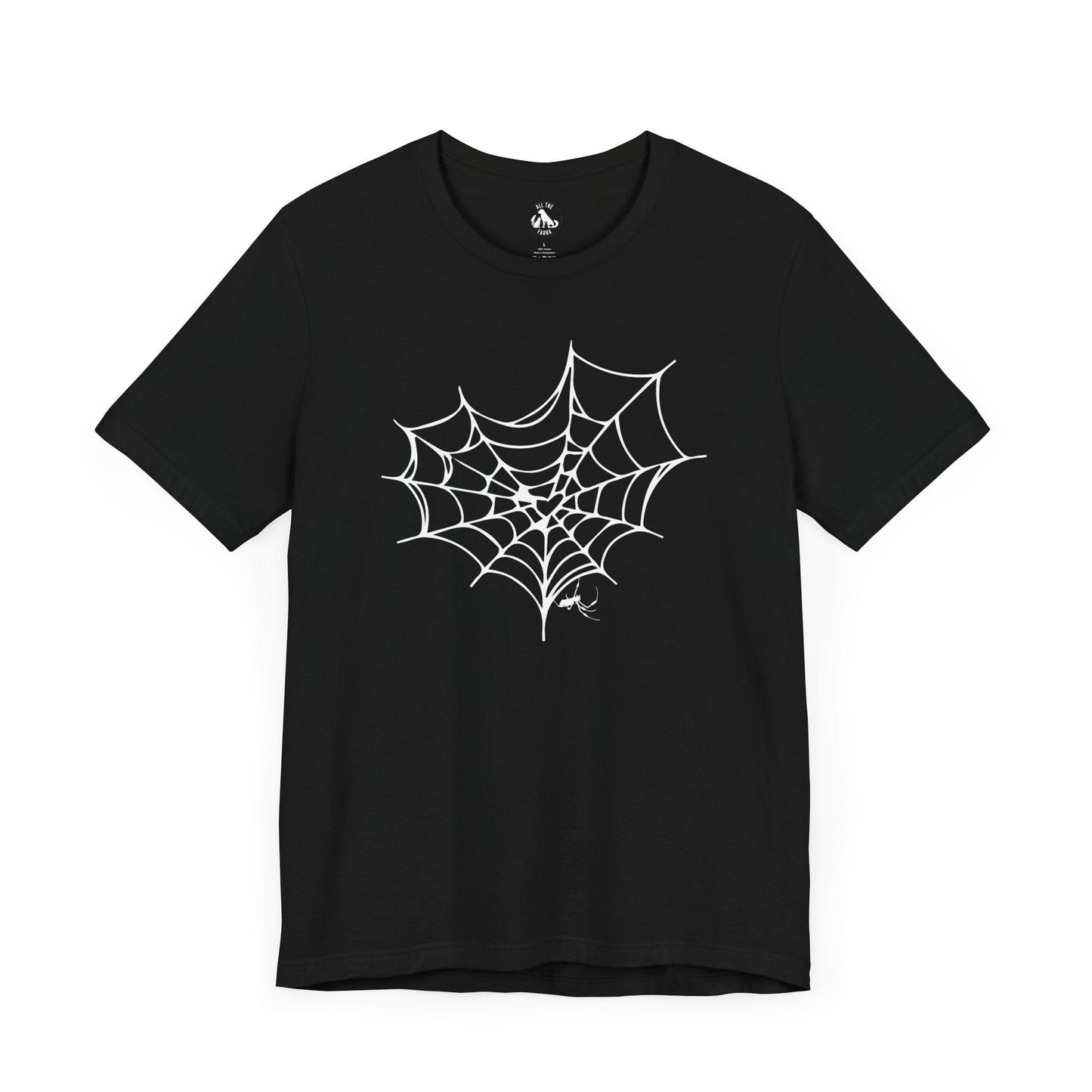Printify T-Shirts Black / XS SPIDER WEB Unisex Halloween Tee