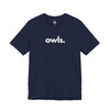 OWLS, PERIOD. Unisex Tee T-Shirts Navy gifts for animal lovers supporting animal rescues