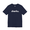 SHARKS, PERIOD. Unisex Tee T-Shirts Navy gifts for animal lovers supporting animal rescues