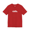 CATS, period. Unisex Tee T-Shirts Red gifts for animal lovers supporting animal rescues