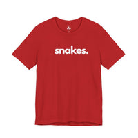 Printify T-Shirts Red / S SNAKES, PERIOD. Unisex Tee