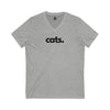 CATS, PERIOD. Unisex Jersey Short Sleeve V-Neck Tee T-Shirts Athletic Heather gifts for animal lovers supporting animal rescues