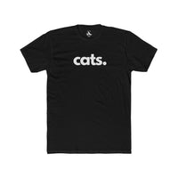 Printify T-Shirts Solid Black / S CATS, PERIOD. Premium Cotton Cat Lover Unisex Tee