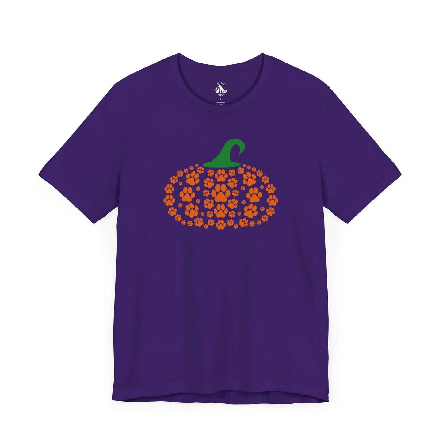 Printify T-Shirts Team Purple / XS PAWS PUMPKIN Unisex Tee