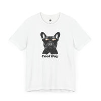 Printify T-Shirts White / XS Cool Boy 1 French Bulldog Unisex Tee