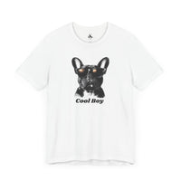Printify T-Shirts White / XS Cool Boy 4 French Bulldog Unisex Tee